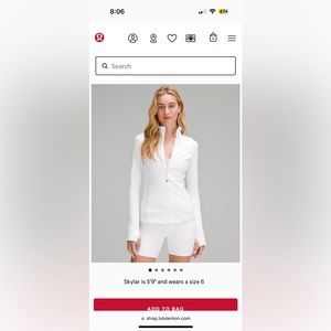 White Lululemon Align Jacket